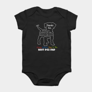 Happy Father's Day To The Best Dog Dad For Dog Lover Men Baby Bodysuit